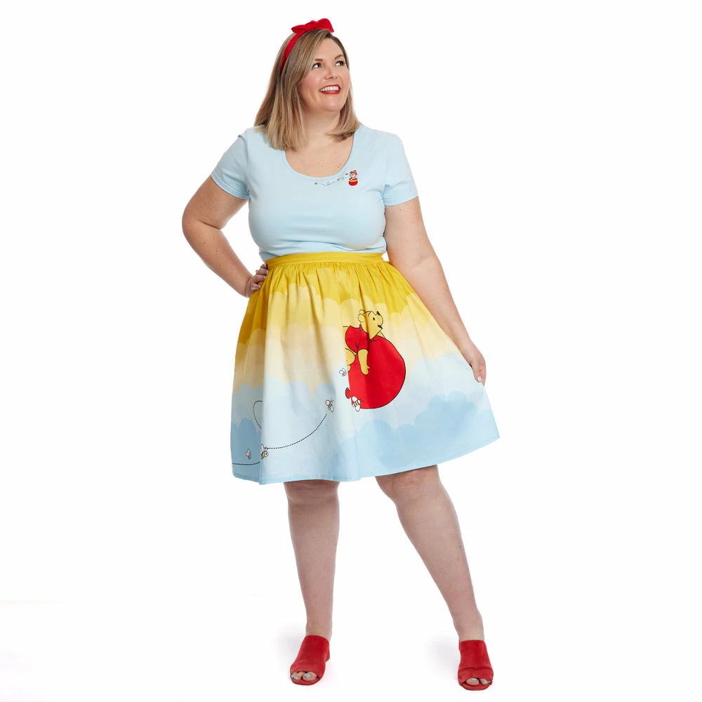 In Stock Stitch Shoppe By Loungefly Disney Winnie The Pooh Balloon Clouds "Sandy" Skirt