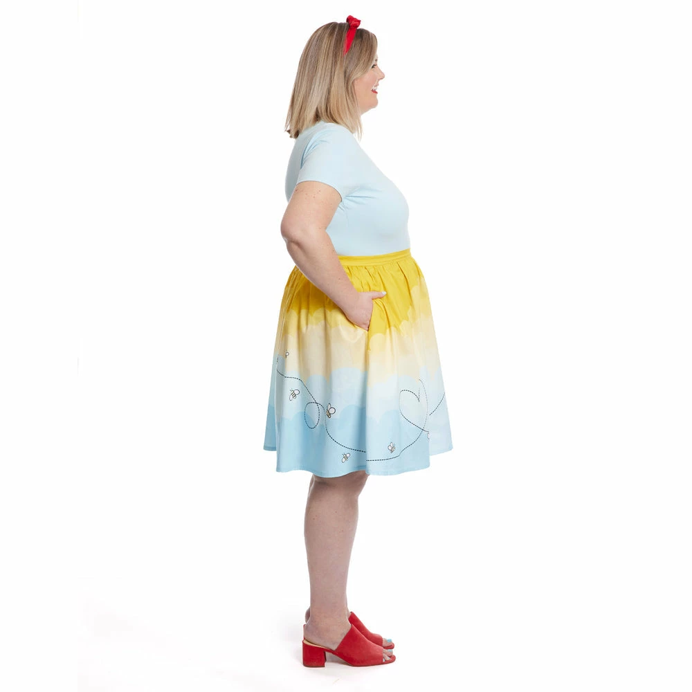 In Stock Stitch Shoppe By Loungefly Disney Winnie The Pooh Balloon Clouds "Sandy" Skirt