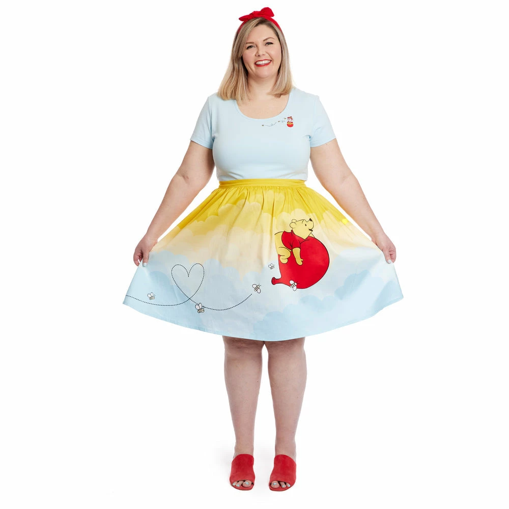 In Stock Stitch Shoppe By Loungefly Disney Winnie The Pooh Balloon Clouds "Sandy" Skirt