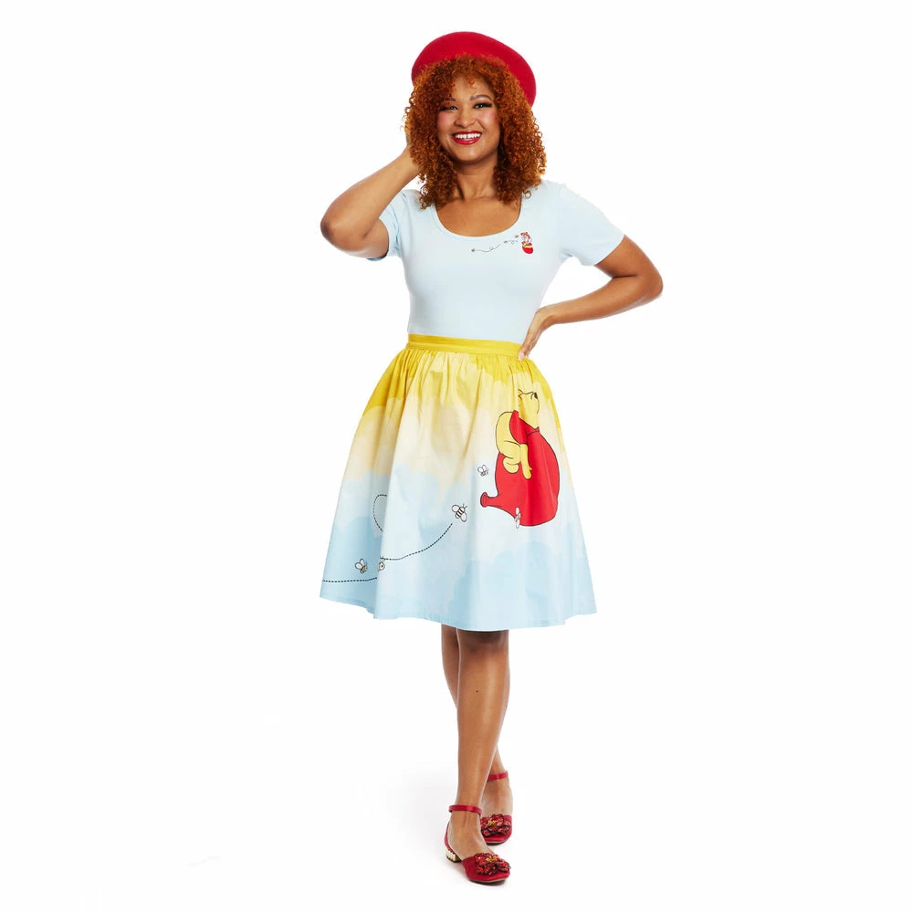In Stock Stitch Shoppe By Loungefly Disney Winnie The Pooh Balloon Clouds "Sandy" Skirt