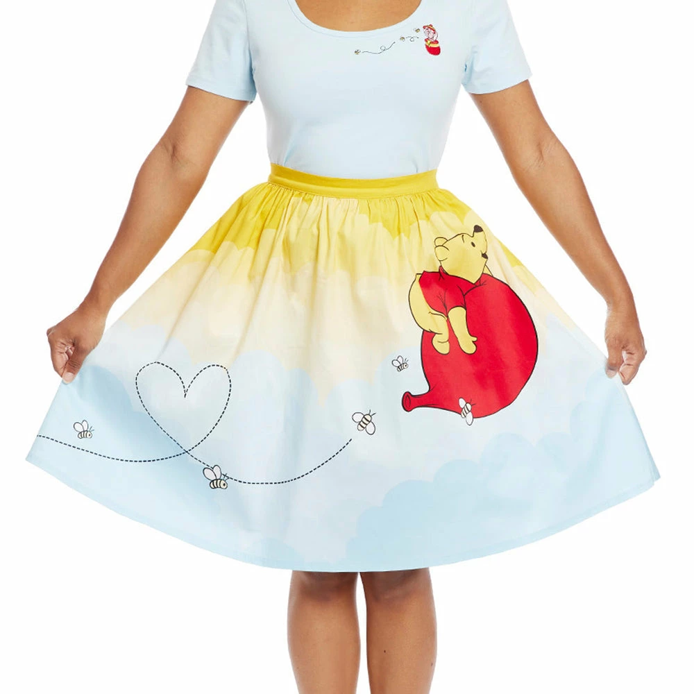 In Stock Stitch Shoppe By Loungefly Disney Winnie The Pooh Balloon Clouds "Sandy" Skirt