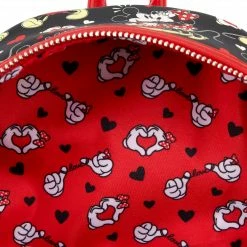 Loungefly Disney Mickey & Minnie Heart Hands Mini Backpack