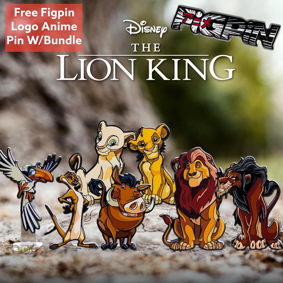 (PRE-ORDER) - FiGPiN Disney The Lion King Bundle Set W/Anime Logo Pin LE 750