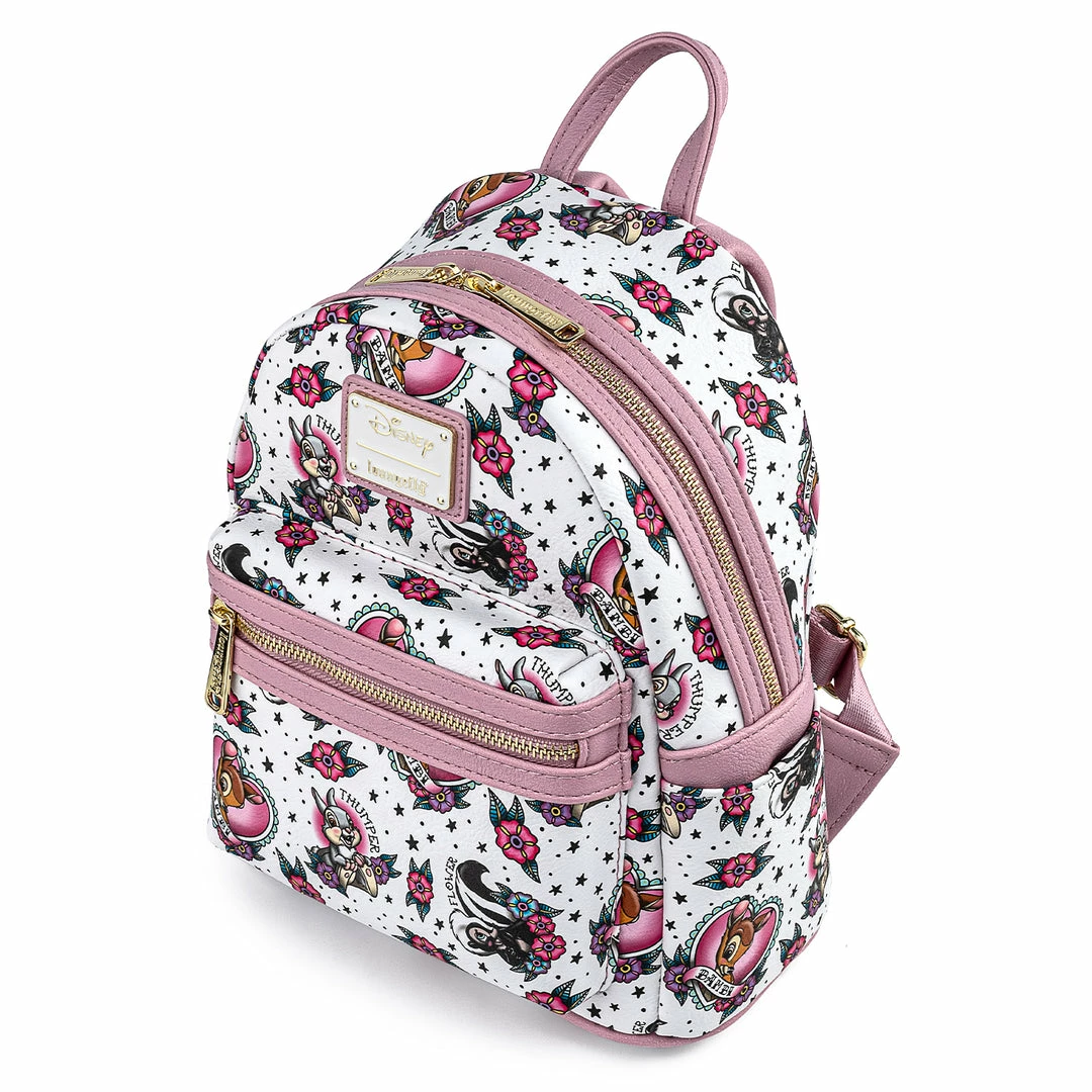Grotto Treasures Exclusive - Loungefly Disney Bambi Tattoo Print Mini Backpack Exclusives