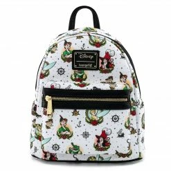 Grotto Treasures Exclusive - Loungefly Disney Peter Pan Tattoo Print Mini Backpack Exclusives