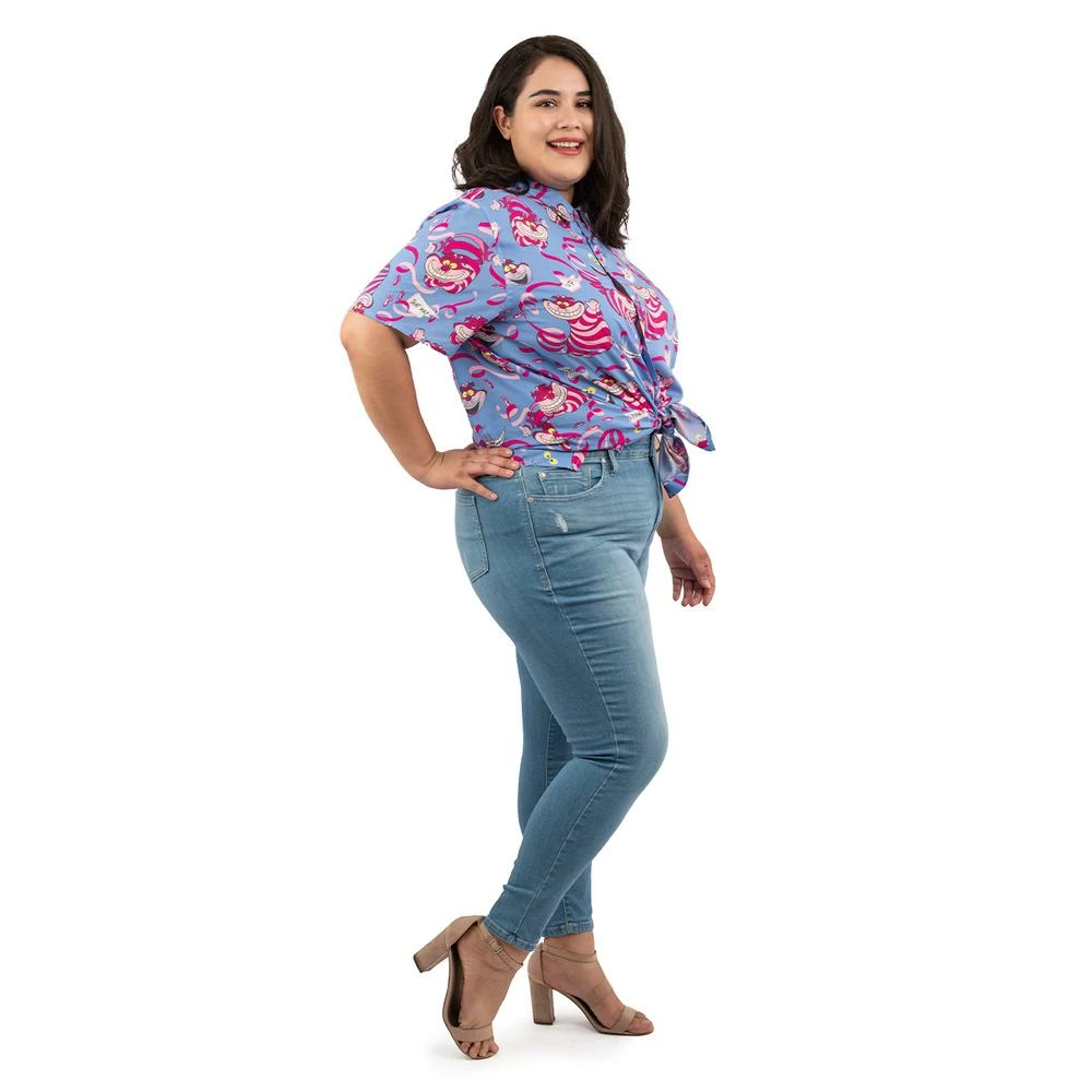 Loungefly Disney Alice In Wonderland Cheshire Cat Camp Shirt