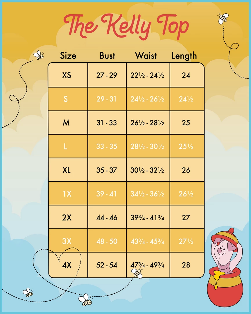 Stitch Shoppe By Loungefly Disney Winnie The Pooh Piglet In Honey Pot "Kelly" Fashion Top Shirt In Stock